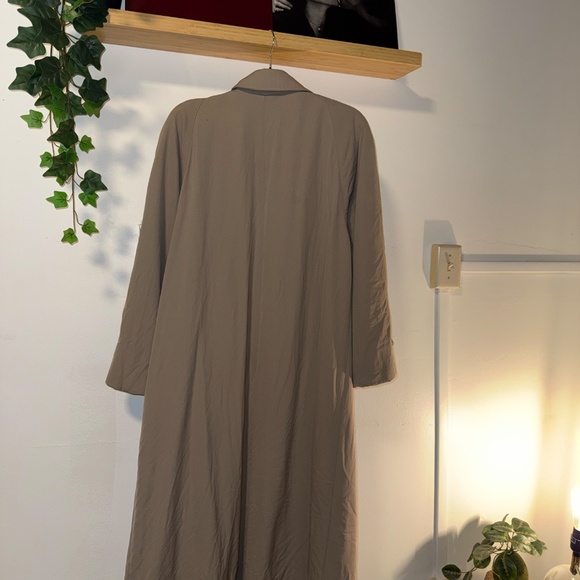 Jones New York Taupe Long Trench Coat | Minimalist Button Front | Classic Fit - Picture 5 of 5